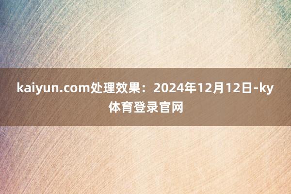 kaiyun.com处理效果：2024年12月12日-ky体育登录官网