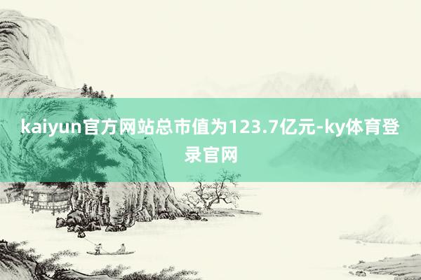 kaiyun官方网站总市值为123.7亿元-ky体育登录官网