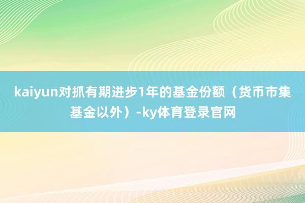 kaiyun对抓有期进步1年的基金份额（货币市集基金以外）-ky体育登录官网